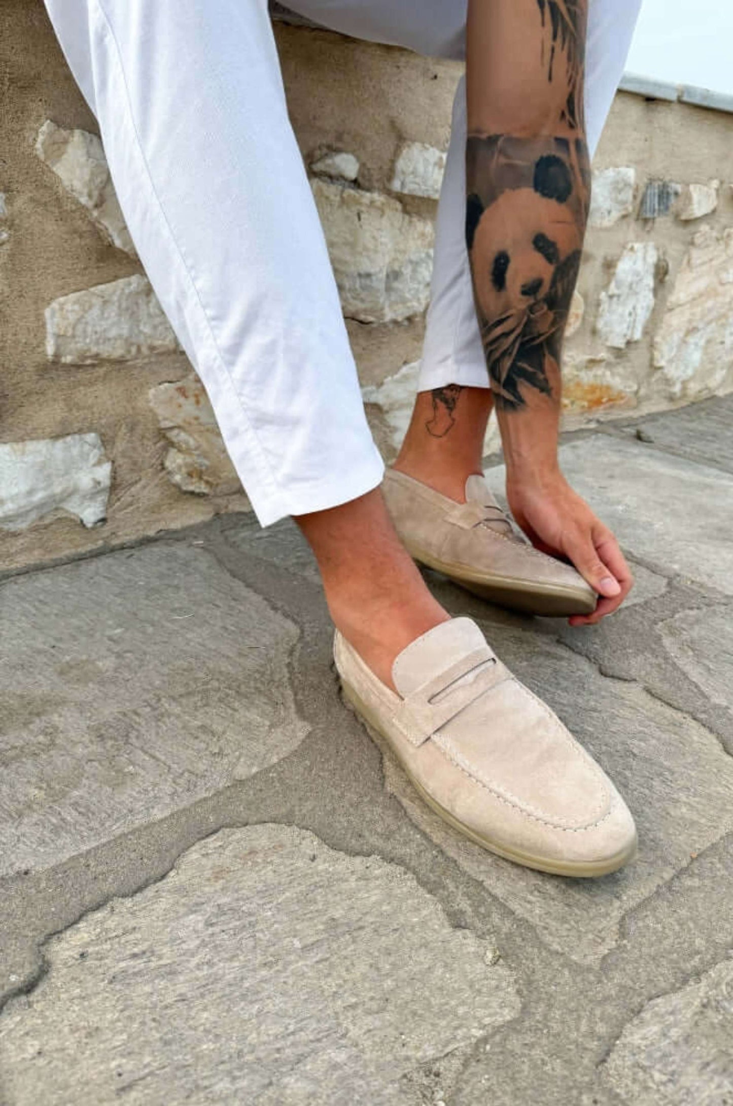 Mocasines de Cuero Suede